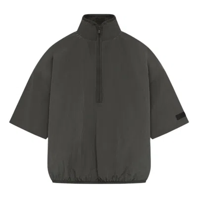 Essentials Fear Of God  Ss24 Halfzip Mockneck Shirt 'ink' In Black