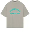 Essentials Fear Of God  Ss24 Heavy Jersey Crewneck T-shirt 'seal' In Neutral