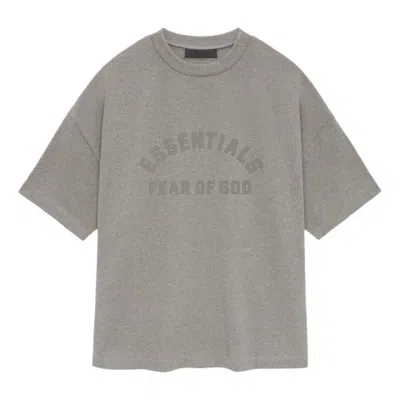 Essentials Fear Of God  Ss24 Heavy T-shirt 'heather Grey'