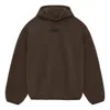 Essentials Fear Of God  Ss24 Hoodie 'heather Wood' In Brown