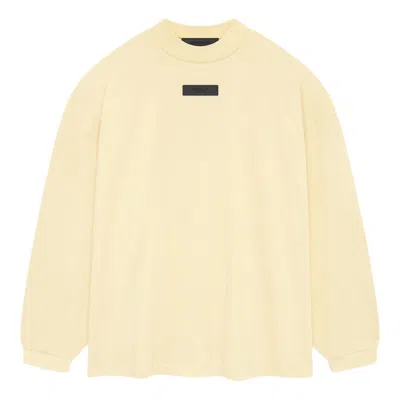 Essentials Fear Of God  Ss24 Long-sleeve Tee 'garden Yellow' In Neutral