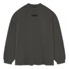 Essentials Fear Of God  Ss24 Long-sleeve Tee 'ink' In Black