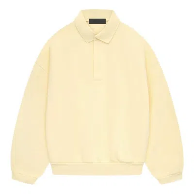 Essentials Fear Of God  Ss24 Long-sleeve Polo 'garden Yellow' In Neutral