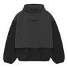 Essentials Fear Of God  Ss24 Nylon Fleece Hoodie 'black' In Gray