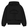 Essentials Fear Of God  Ss24 Nylon Fleece Hoodie 'jet Black'