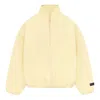 Essentials Fear Of God  Ss24 Nylon Half Zip Mockneck 'garden Yellow' In Brown