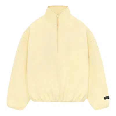 Essentials Fear Of God  Ss24 Nylon Half Zip Mockneck 'garden Yellow' In Brown