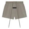 Essentials Fear Of God  Ss24 Nylon Running Short 'dust' In Gray