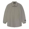 Essentials Fear Of God  Ss24 Overshirt 'dust' In Gray