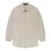 Essentials Fear Of God  Ss24 Overshirt 'mink' In Gray