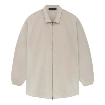 Essentials Fear Of God  Ss24 Overshirt 'mink' In Gray