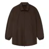 Essentials Fear Of God  Ss24 Overshirt 'wood' In Brown