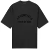 Essentials Fear Of God  Ss24 Spring Printed Logo T-shirt 'jet Black'