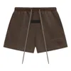 Essentials Fear Of God  Ss24 Sweatshort 'heather Wood' In Brown