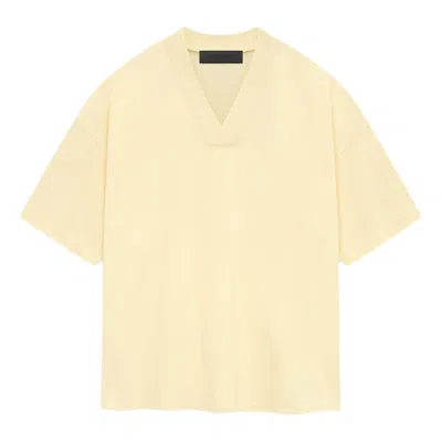 Essentials Fear Of God  Ss24 V Neck T-shirt 'garden Yellow'