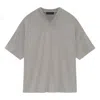 Essentials Fear Of God  Ss24 V Neck T-shirt 'heather Grey'