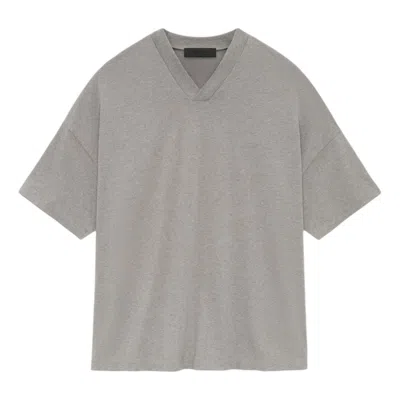 Essentials Fear Of God  Ss24 V Neck T-shirt 'heather Grey'