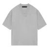 Essentials Fear Of God  Ss24 V Neck T-shirt 'light Heather Grey'