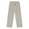Essentials Embroidered Drawstring Trousers In Brown