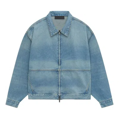 ESSENTIALS FEAR OF GOD ESSENTIALS SS25 DENIM TRUCKER JACKET 'VINTAGE BLUE'