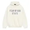 Essentials Fear Of God  Ss25 Fleece Hoodie 'egg Shell'