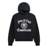 Essentials Black Hoodie With University Logo In Black
