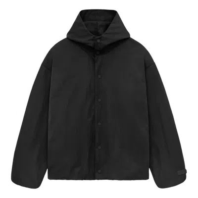Essentials Fear Of God  Ss25 Nylon Hooded Coach Jacket 'black' In Blue