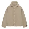 Essentials Fear Of God  Ss25 Nylon Hooded Coach Jacket 'dessert Sand' In Neutral