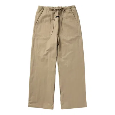 Essentials Fear Of God  Ss25 Textured Nylon Utility Pants 'dessert Sand' In Brown
