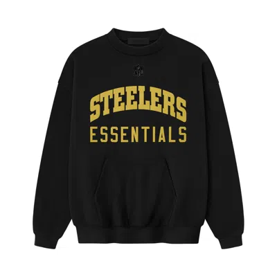 Pre-owned Essentials Fear Of God  Steelers Sport Crewneck 'black' | Men's Size Xs