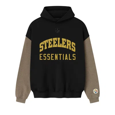 Pre-owned Essentials Fear Of God  Steelers Sport Hoodie 'black/homestead Heather' | Men's Size M