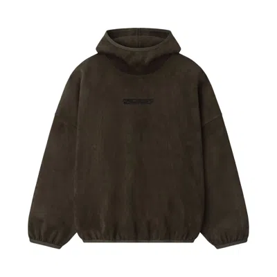 Pre-owned Essentials Fear Of God  Suede Fleece Modern Hoodie 'brown' | Men's Size L