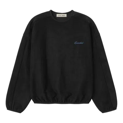 Essentials Fear Of God  Suede Fleece Signature Modern Sweatshirt W/ Piping 'black'