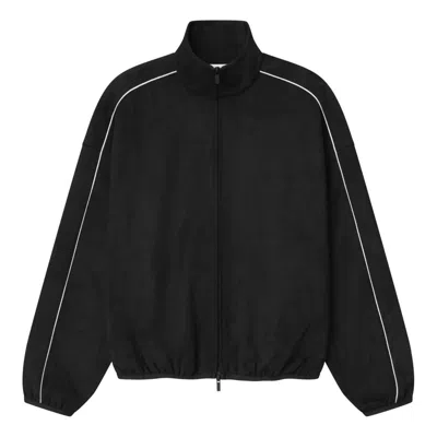Essentials Fear Of God  Suede Fleece Signature Modern Track Jacket 'vintage Black'