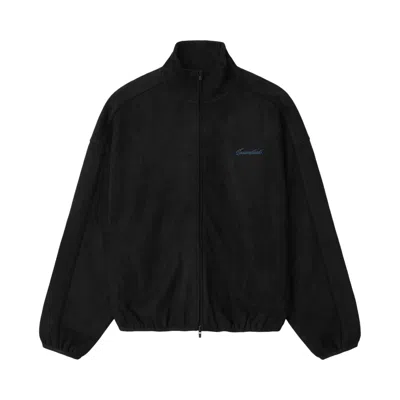 Pre-owned Essentials Fear Of God  Suede Fleece Signature Modern Track Jacket W/ Piping 'black' | Men's Size Xs