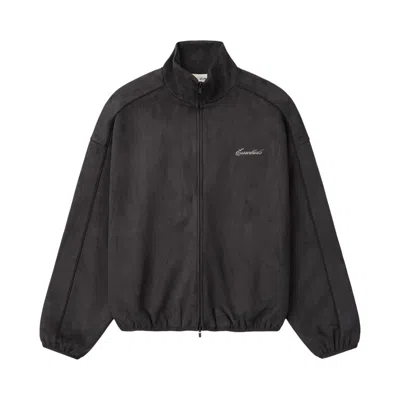Pre-owned Essentials Fear Of God  Suede Fleece Signature Modern Track Jacket W/ Piping 'ink Black' | Men's Size