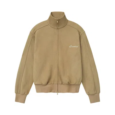 Pre-owned Essentials Fear Of God  Suede Fleece Signature Vintage Track Jacket 'dune' | Tan | Women's Size L