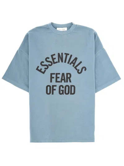 Essentials Fear Of God  Premium Men's  T-shirt - Ss26 Collection In Blue