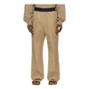 Essentials Fear Of God  Tan Cotton Lounge Pants Oak In Brown
