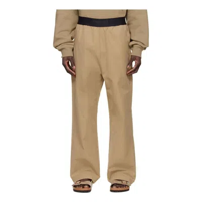 Essentials Fear Of God  Tan Cotton Lounge Pants Oak In Brown