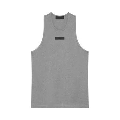 Pre-owned Essentials Fear Of God  Tank Top 'dark Heather Oatmeal' In Grey