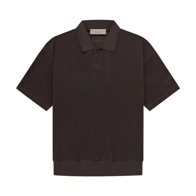 Pre-owned Essentials Fear Of God  Terry Polo 'plum' In Brown