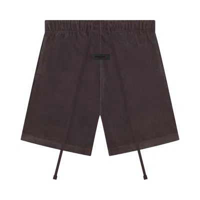 Pre-owned Essentials Fear Of God  Terry Short 'plum' In Brown