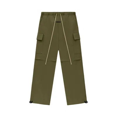 Pre-owned Essentials Fear Of God  Textured Nylon Field Pant 'military' In Green