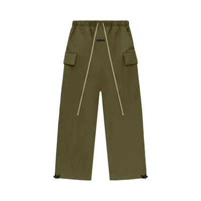 Pre-owned Essentials Fear Of God  Textured Nylon Field Pant 'military' | Green | Women's Size S