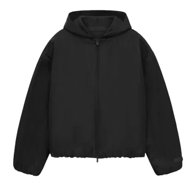 Pre-owned Essentials Fear Of God  Textured Nylon Hooded Bomber 'black' | Women's Size M
