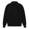 Essentials Fear Of God  The Black Collection Knit Polo Shirt 'jet Black'