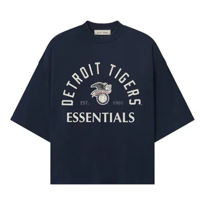 Pre-owned Essentials Fear Of God  Tigers American League Merch Tee 'dark Sapphire' | Blue | Men's Size M