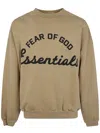 Essentials Logo-print Oversized Sweater In Brown