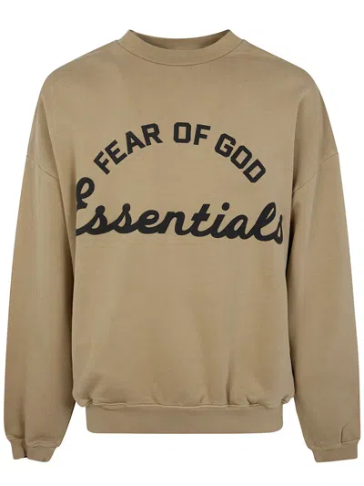 Essentials Fear Of God  "training 90`s" Crewneck Sweatwshirt In Brown